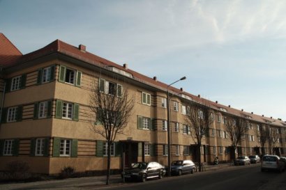 Blockrandbebauung in der Siedlung Im Bogen